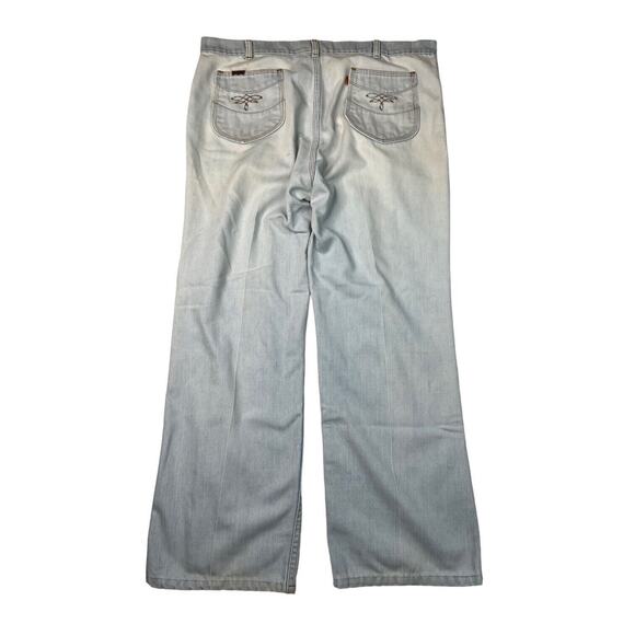 Levi’s VTG 70s High Rise Slim Straight Jeans Orange Tab FLAW Light Wash 12/14 - Picture 2 of 10